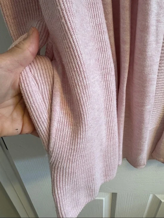 Lululemon Light Pink Women's Hooded Open-Front Sweater Cardigan with pockets - Picture 2 of 5